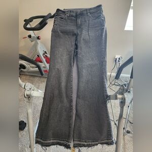 Express 70's flare black jeans